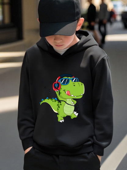 Kids Cotton Dinosaur Hoodie and Pants Set for Fall Winter