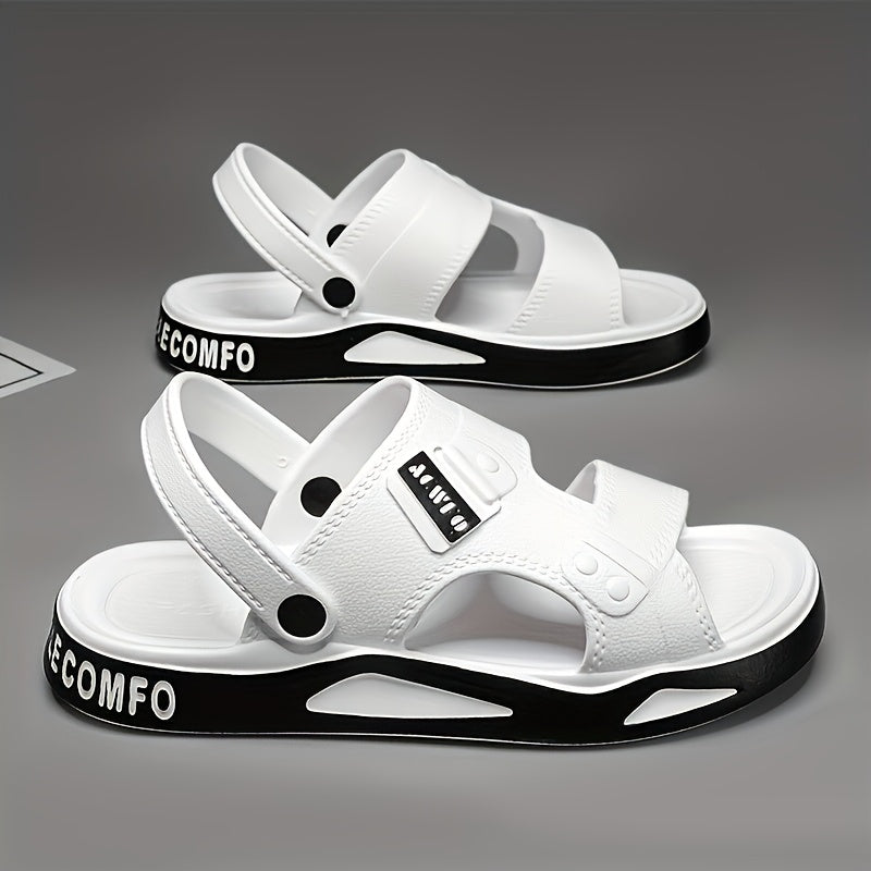 Men's Breathable EVA Summer Slides with Geometric Design