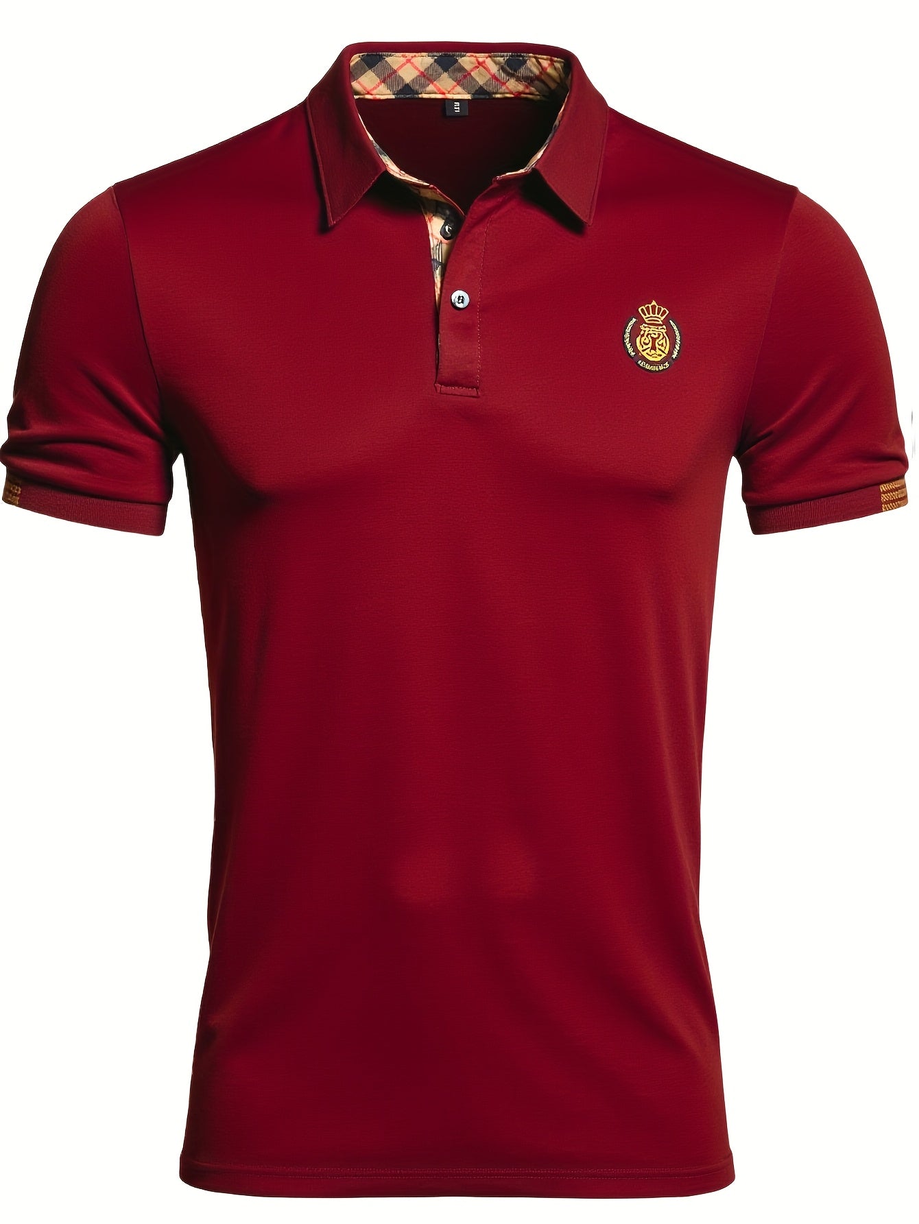 Middle Eastern Plaid Polo Shirts for Western Men - ayq