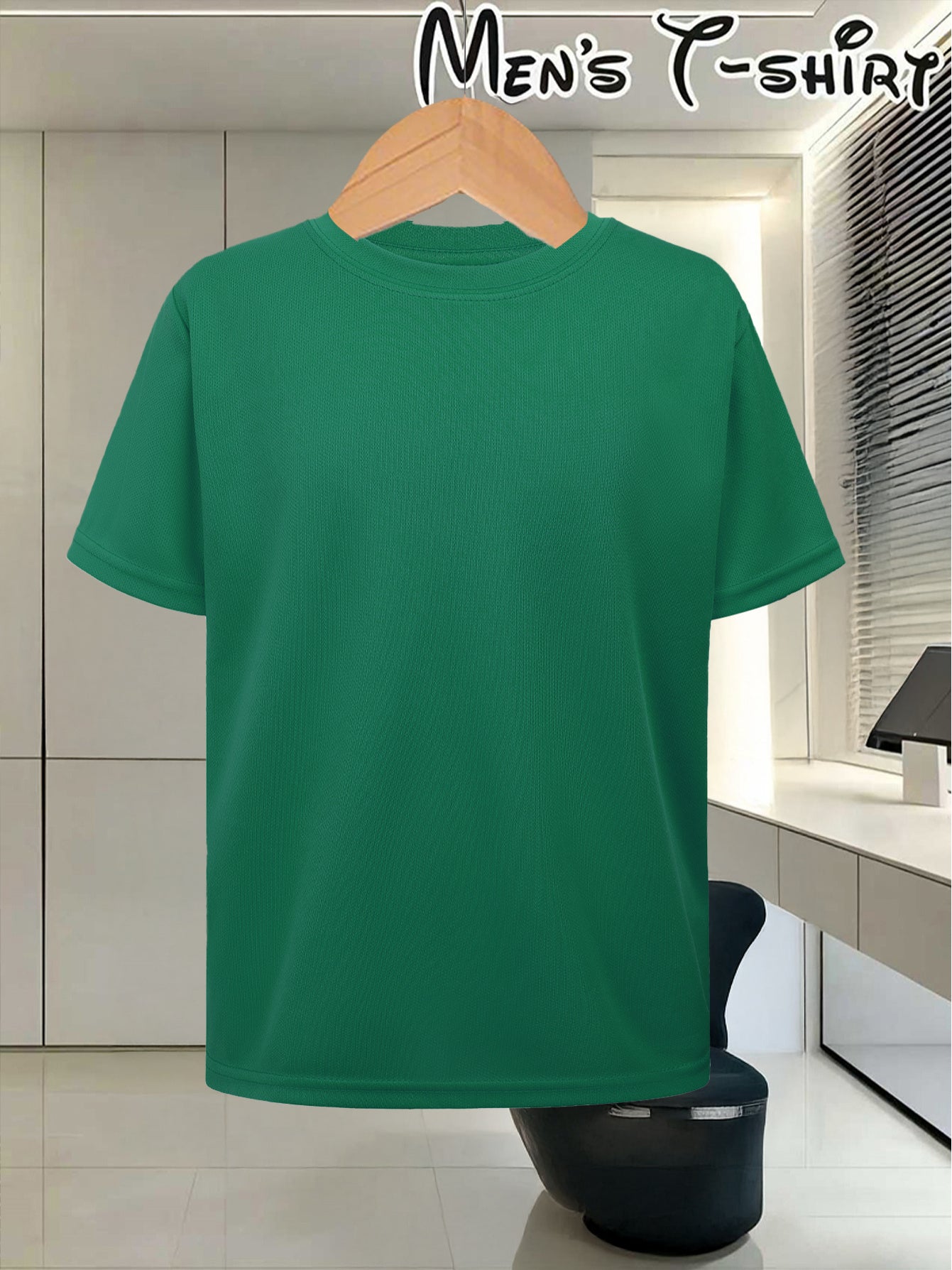 Men's Custom Polyester Crew Neck T-Shirt - Casual Summer Wear