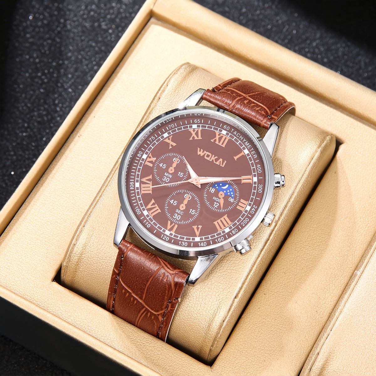 A Set of 3 Stylish And Cool Men'S Watches, Glasses, And Wallet, Perfect for Wearing During Holidays And Special Occasions Like Thanksgiving, Father'S Day, Birthday Parties, And Other Commemorative Celebrations