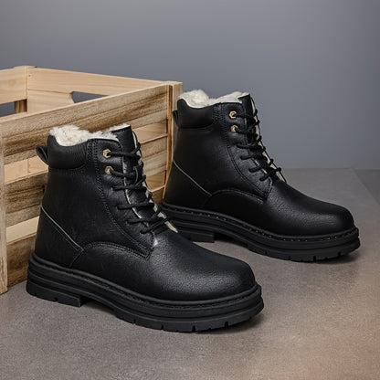 Men's Winter Boots, Casual Versatile High-Quality Snow Boots, Trendy Outdoor High-Top Casual Shoes