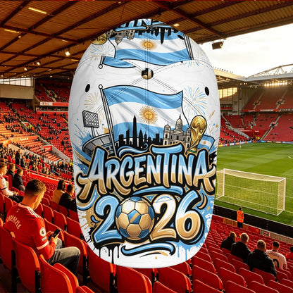 Men's Lightweight Argentina 2026 Football Baseball Cap - Sports Style