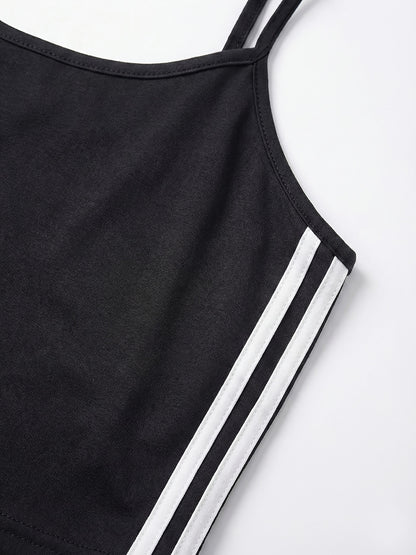 Women's Casual Letter Print Camisole and Shorts Set for Spring-Summer