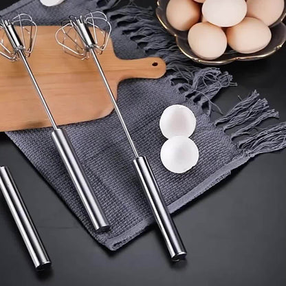 Hand Whisk, Semi-automatic Whisk, Stainless Steel Whisk, For Household Mixing Mixer Press Mixer Household Milk Foam Maker Baking Tools for restaurant/food truck/bakery