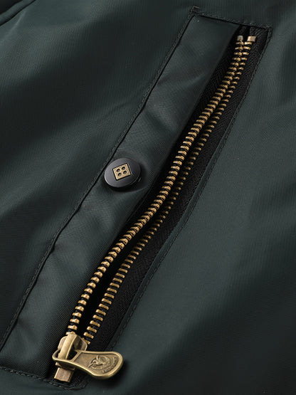 Men'S Winter Jacket with Full-Zip Closure, Hooded Insulated Coat - Bright Orange Cold Weather Outerwear, Zippered Pockets & Hood - Non-Stretch Fabric for Hiking, Commuting, Everyday - Fall/Winter Jacket for Adults, Outdoor Ac