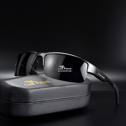 Men's Lightweight Retro Fashion Glasses with Dark TAC Lenses