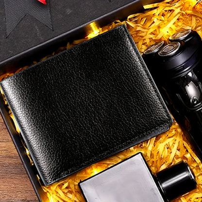 Men's PU Leather Wallet Compatible for all - Slim Cash & Card Holder with Photo Frame, Multi-Slot Organizer - Business & Everyday Use - Gift for Husband, Dad, Boyfriend (Birthday, Father's Day) - Stylish Minimalist Money Wall