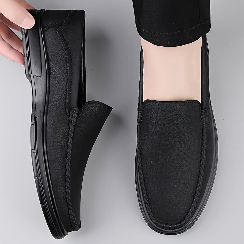 Men's Lightweight PU Loafers Slip-On Casual Dress Shoes