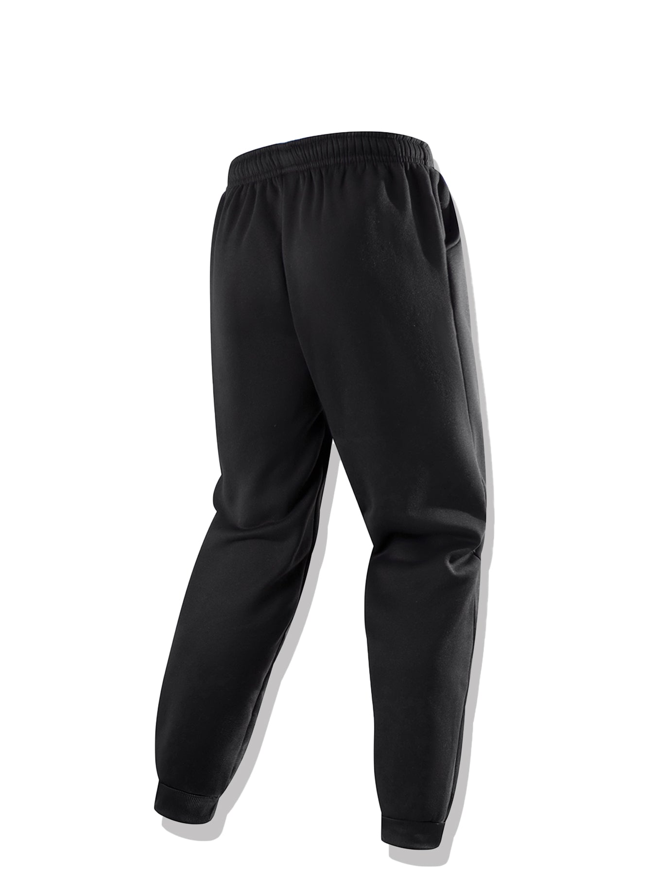 Autumn Winter Men's Hooded Sportswear Set, Simple Classic Versatile Outfit with Zip-Up -Lined Warm Jacket and Drawstring Sweatpants for Casual Leisurewear