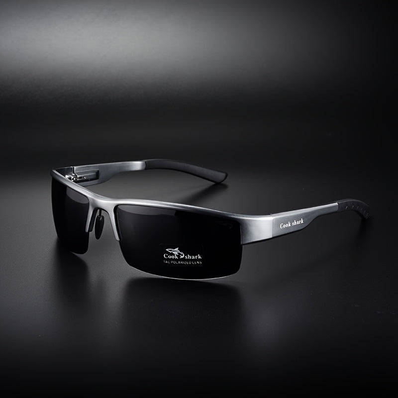Men's Lightweight Retro Fashion Glasses with Dark TAC Lenses