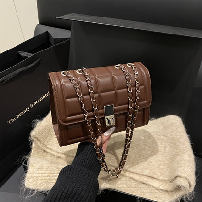 Premium Rhombus Niche Women's Fashion Chain Versatile Shoulder Crossbody Bag