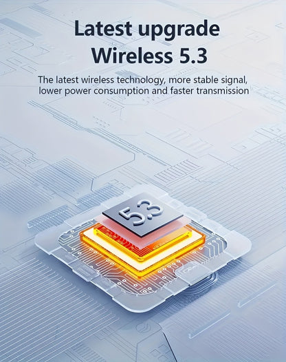 True Wireless In-Ear Headphones with LED Display, Noise Cancellation, Touch Controls, USB Charging, Lithium Battery - Rechargeable, Wireless, Volume Control, Wake-Up Motion Theater, Portable Headphone Case, Portable Headphone