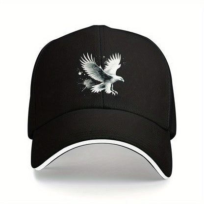 Unisex Retro Dad Hat with Eagle Print - Lightweight, Breathable