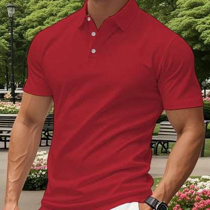 Men's Lightweight Breathable Shirt - Quick-Dry Polyester Button-Up Collar Formal & Casual Business-casual Office Wedding Party Attire - Easy-Care Everyday & Special Occasion Shirt, Easycare Fabric