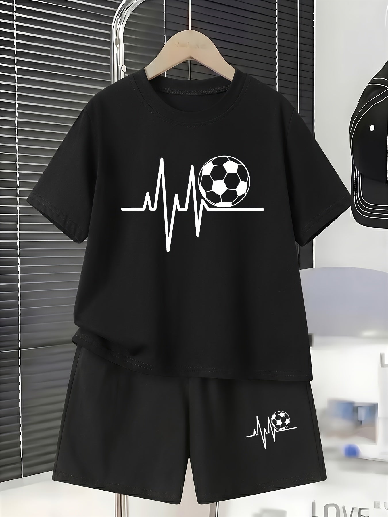 Boys' Casual Cotton T-Shirt and Shorts Set for Spring Summer