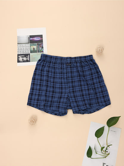 Men's High-Waisted Cotton Boxer Briefs with Button Closure