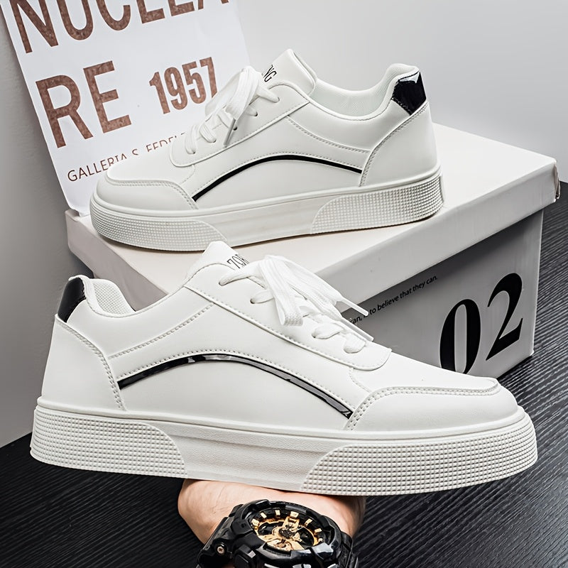 Men'S Casual Sneakers with a Easy And Versatile Thick Sole, Perfect for Daily Commuting And Comfort. Fashionable Low-Top Casual Shoes That Elevate Height, Easy to Maintain with a Upper, Trendy Footwear for Men - ayq