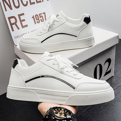 Men'S Casual Sneakers with a Easy And Versatile Thick Sole, Perfect for Daily Commuting And Comfort. Fashionable Low-Top Casual Shoes That Elevate Height, Easy to Maintain with a Upper, Trendy Footwear for Men - ayq