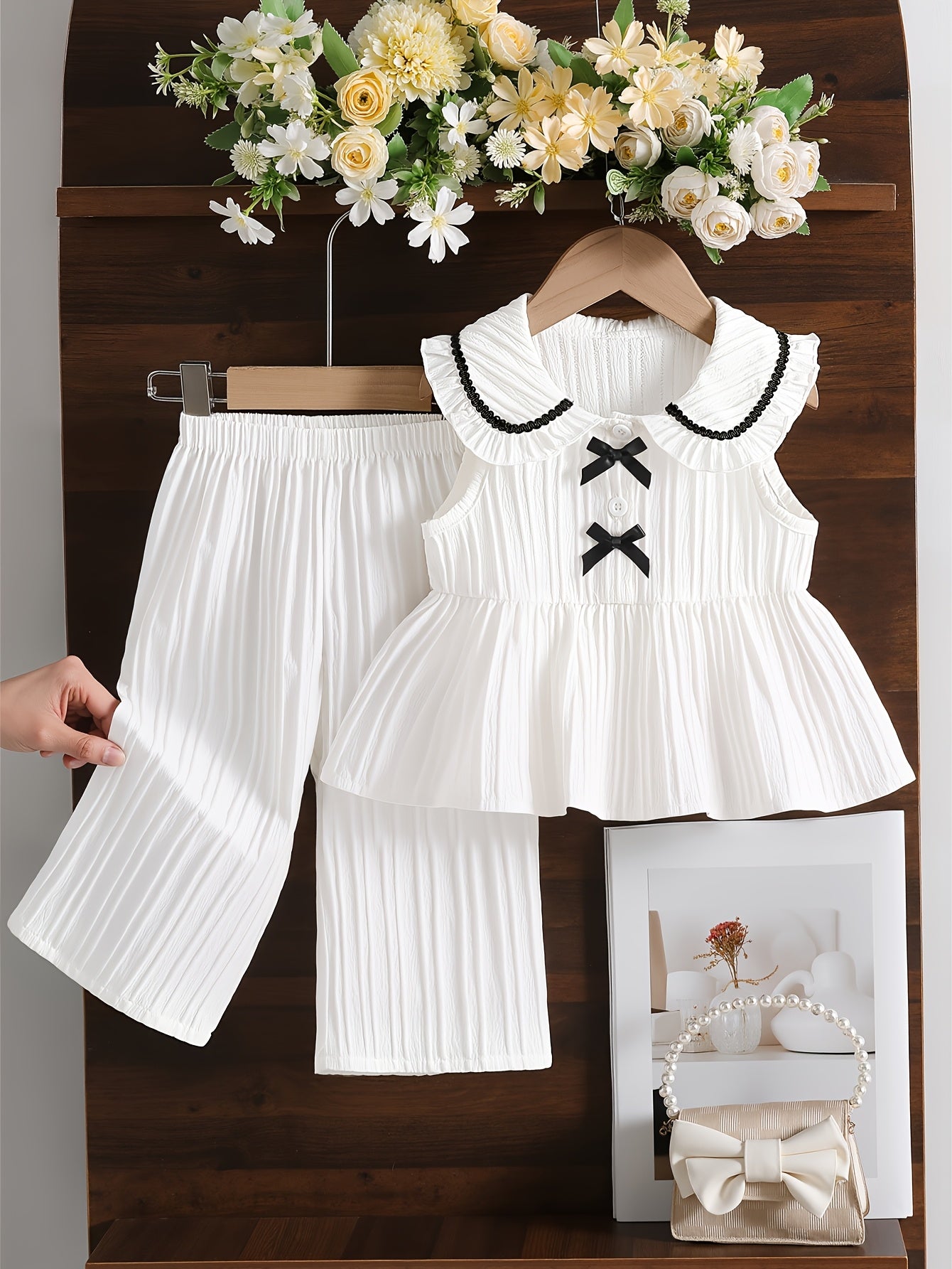 Girls' Sweet Summer Sleeveless Top & Long Pants Set