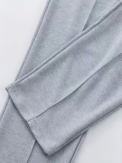 Men's Casual Straight-Leg Knit Sports Pants - Breathable Comfort