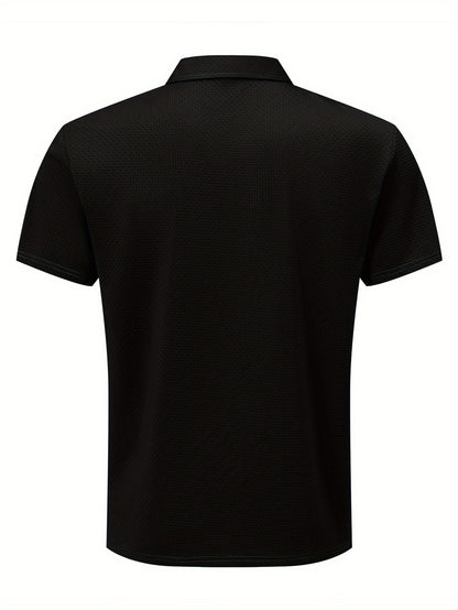 2pcs Minimalist Small Mountain Badge Pattern Men'S Outdoor Golf And Equestrian Casual Polo Short Sleeves, Mature Men'S Business Casual Polo, Breathable And Comfortable, Suitable for Spring And Summer, Can Be Worn As an Inner - ayq