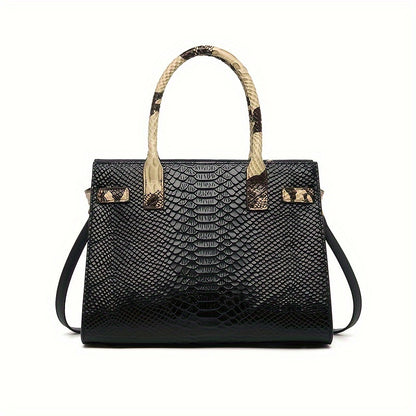 Women’s Vintage Leather Tote Bag with Adjustable Strap