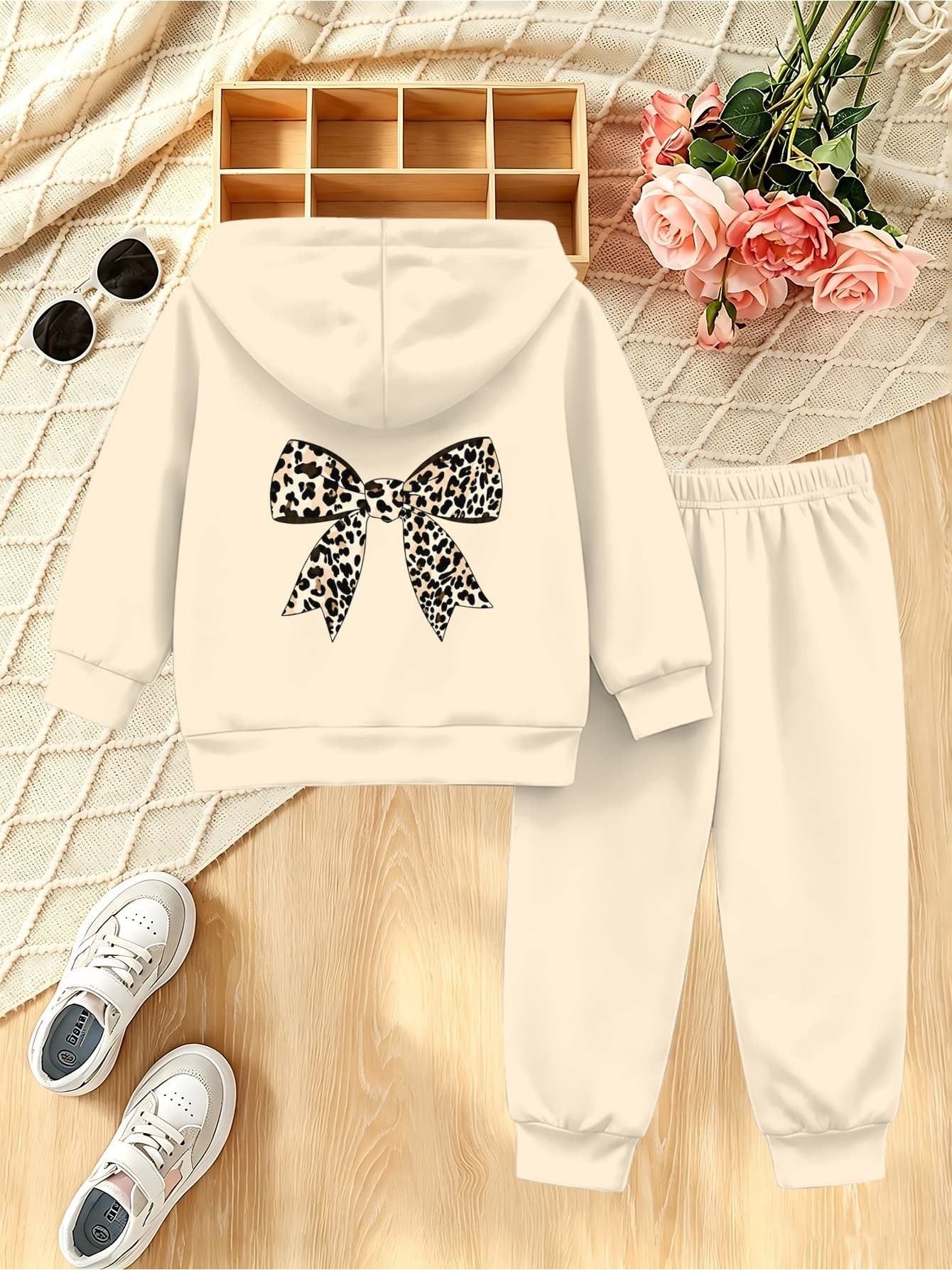 Girls' Baby Zip Hoodie & Pants Set, Lightweight Spring Casual