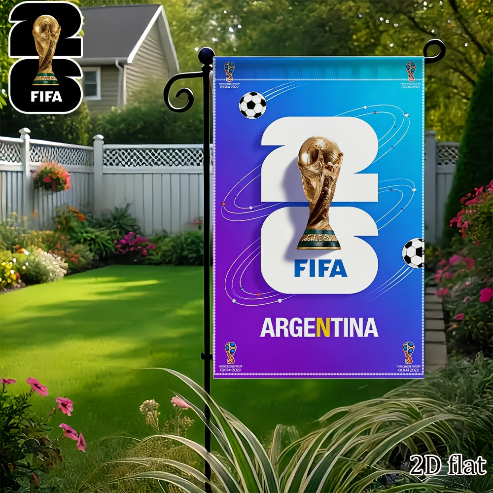 2026 FIFA World Cup Double-Sided Linen Garden Flag 30x45cm