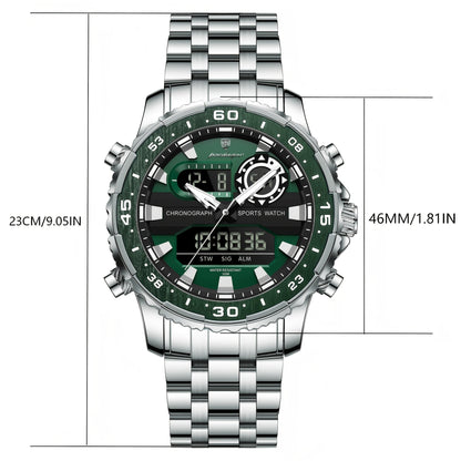 Men's Streetwear Digital Watch with Luminous Dual Display