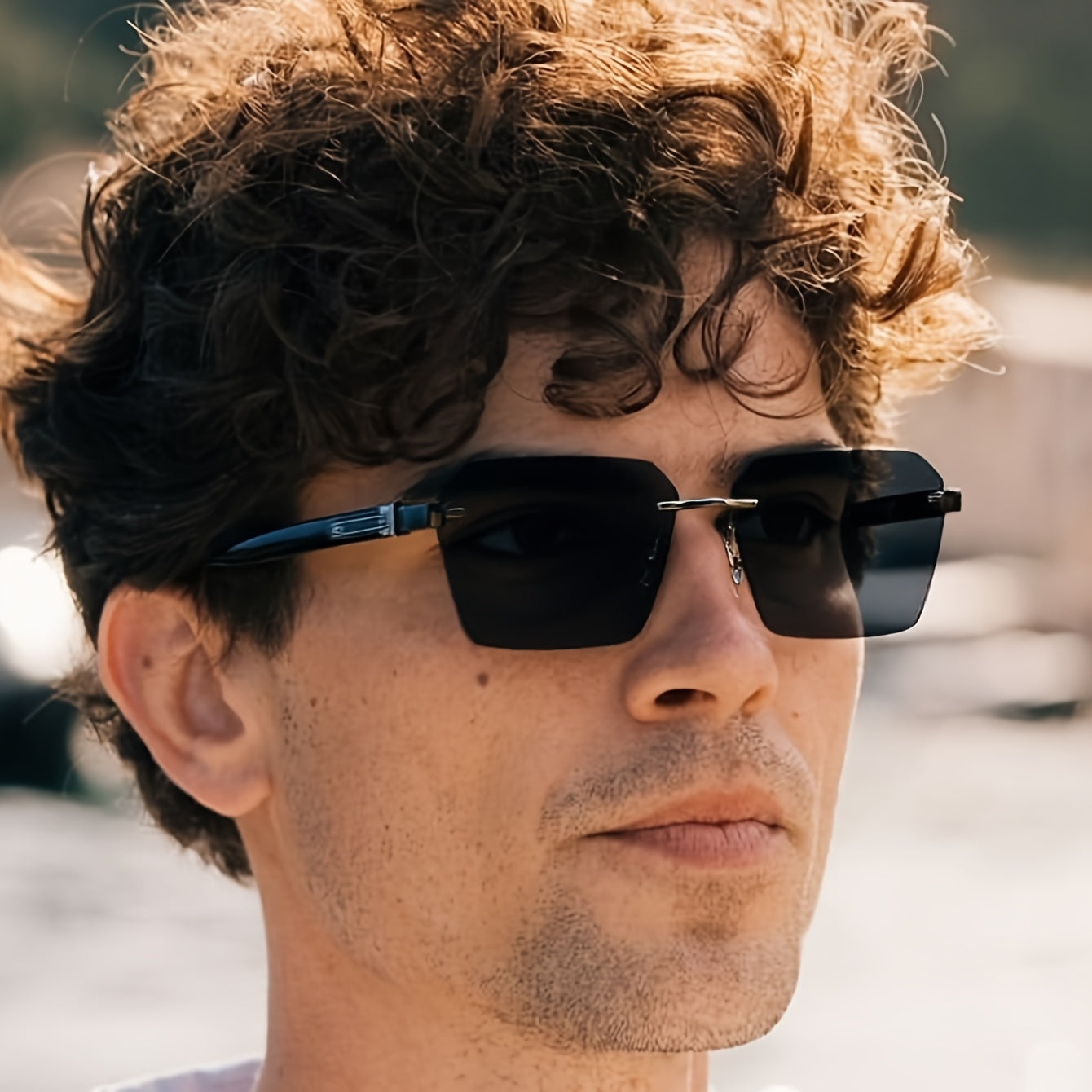 Rimless Vintage UV400 Copper Frame Fashion Glasses for Men & Women