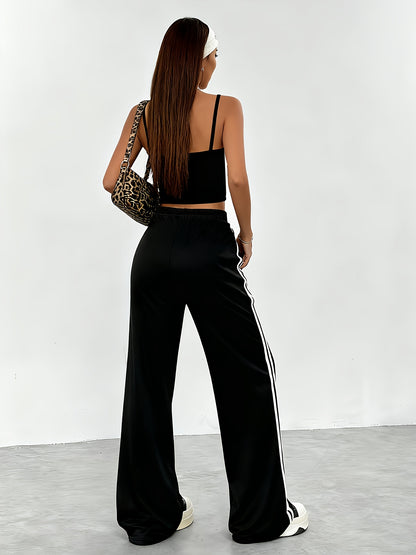 Women’s Casual Sporty Camisole & Wide-Leg Pants Set