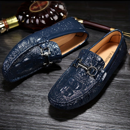 Versatile Low-Top Business Slip-On Shoes with Rubber Sole