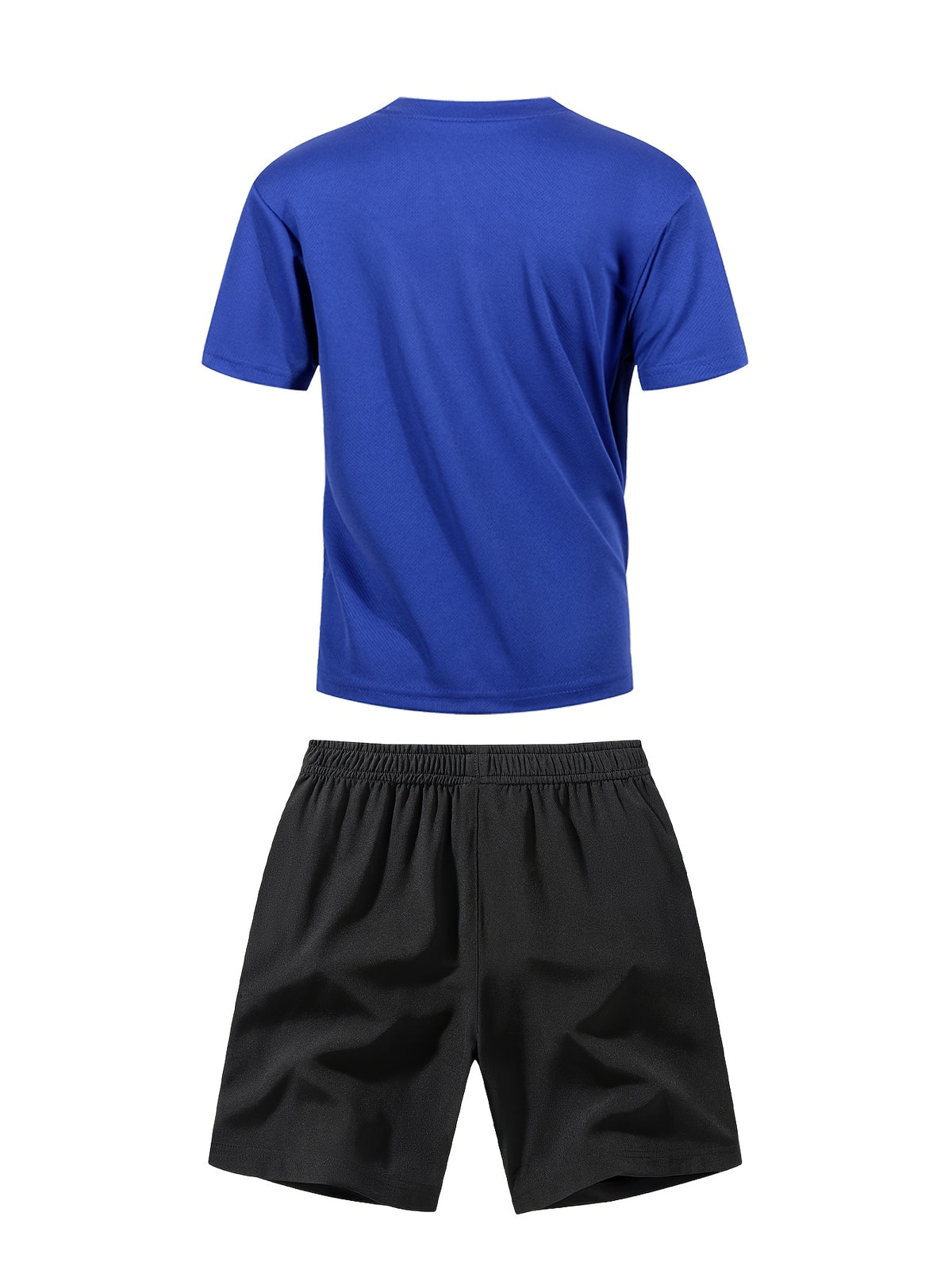 Boys' Quick-Dry Summer Shirt & Shorts Set with Reflective Strips