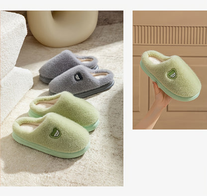 Cozy Plush Slippers for Men & Women - Winter Warm Indoor House Shoes with Non-Slip EVA Sole, Thick Cushioned Lining & Soft Round Toe - Unisex Slip-On Slippers for Home, Lounge, Bedroom (Men's & Women's Design), Slippers for G