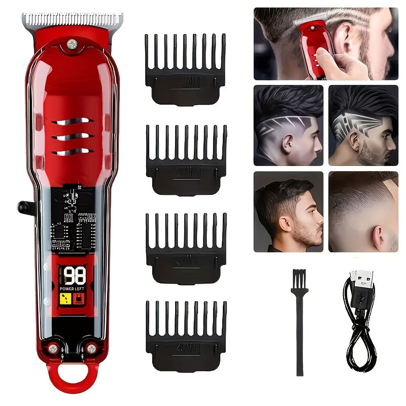 FEIYBA Professional Hair Clipper for Men and Women | Rechargeable Barber Grade Trimmer with Multiple Limit Combs, Ideal for Salon, Travel, Shaving, Haircutting, Trimming Body Hair, Oil Head Electric Thruster, Digital Display, - ayq