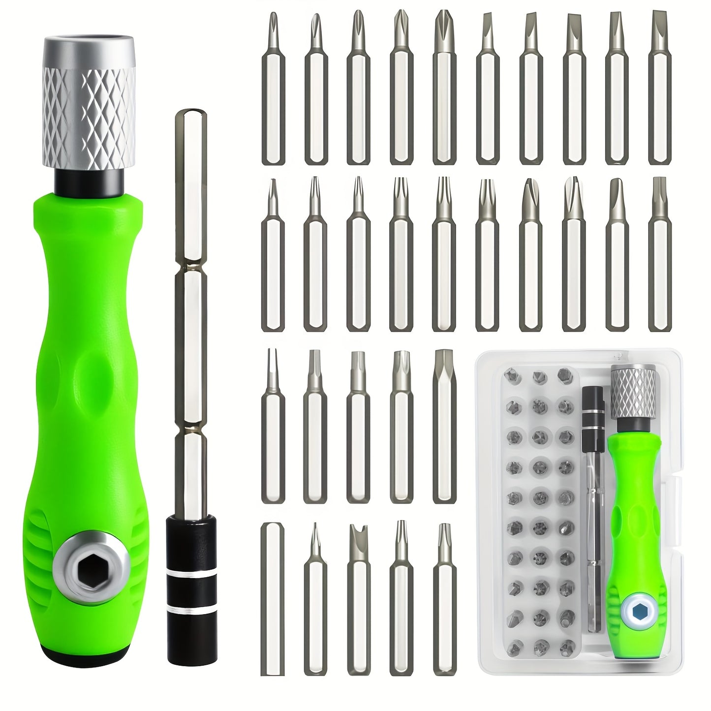 292.1cm 2.54 | 81.28cm 1 Precision Screwdriver Set | Magnetic Bits | Anti-Slip Ergonomic Handle | Suitable for Phones, Computers, Watches