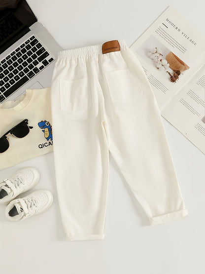 Boys' Casual Cotton Blend Long Pants for All Seasons