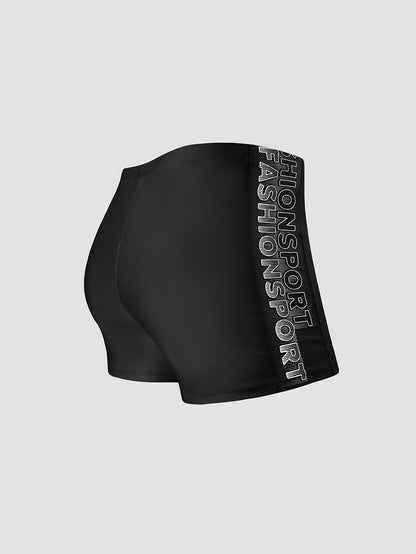 Men's Sports Boxer Swim Trunks with High-Stretch Fabric