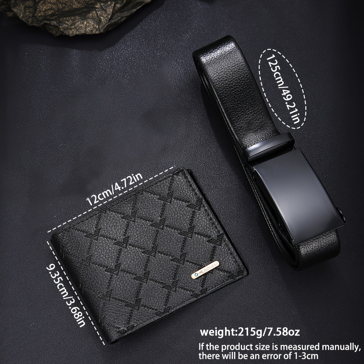 3pcs Men's Watch Wallet & Belt Set - Luxury Matching with Watch, Cash Holder & Belt - Elegant for Daily Wear, Business, Gifts - Complete Outfit Bundle (No Gift Box) - Ideal for Valentine's Day/Easter/Ramadan Gifts for
