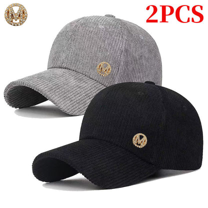 Unisex Adjustable Corduroy Baseball Cap - Lightweight, Retro Style