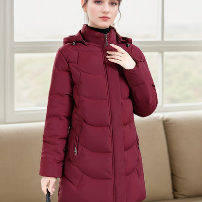 Women's Elegant Winter Jacket - Shearling-Like Bead-Like Button Closure Coat, Puffer-Free, Hand Washable Long Sleeve Outerwear for Cold Weather (Casual & Formal) - Black Jacket Without Belt/Hardware (Ready-to-Wear), Winter Ja