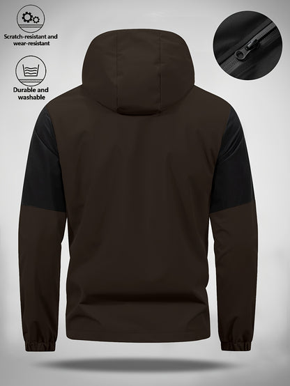 Men's Casual Softshell Hooded Jacket with Bull Logo
