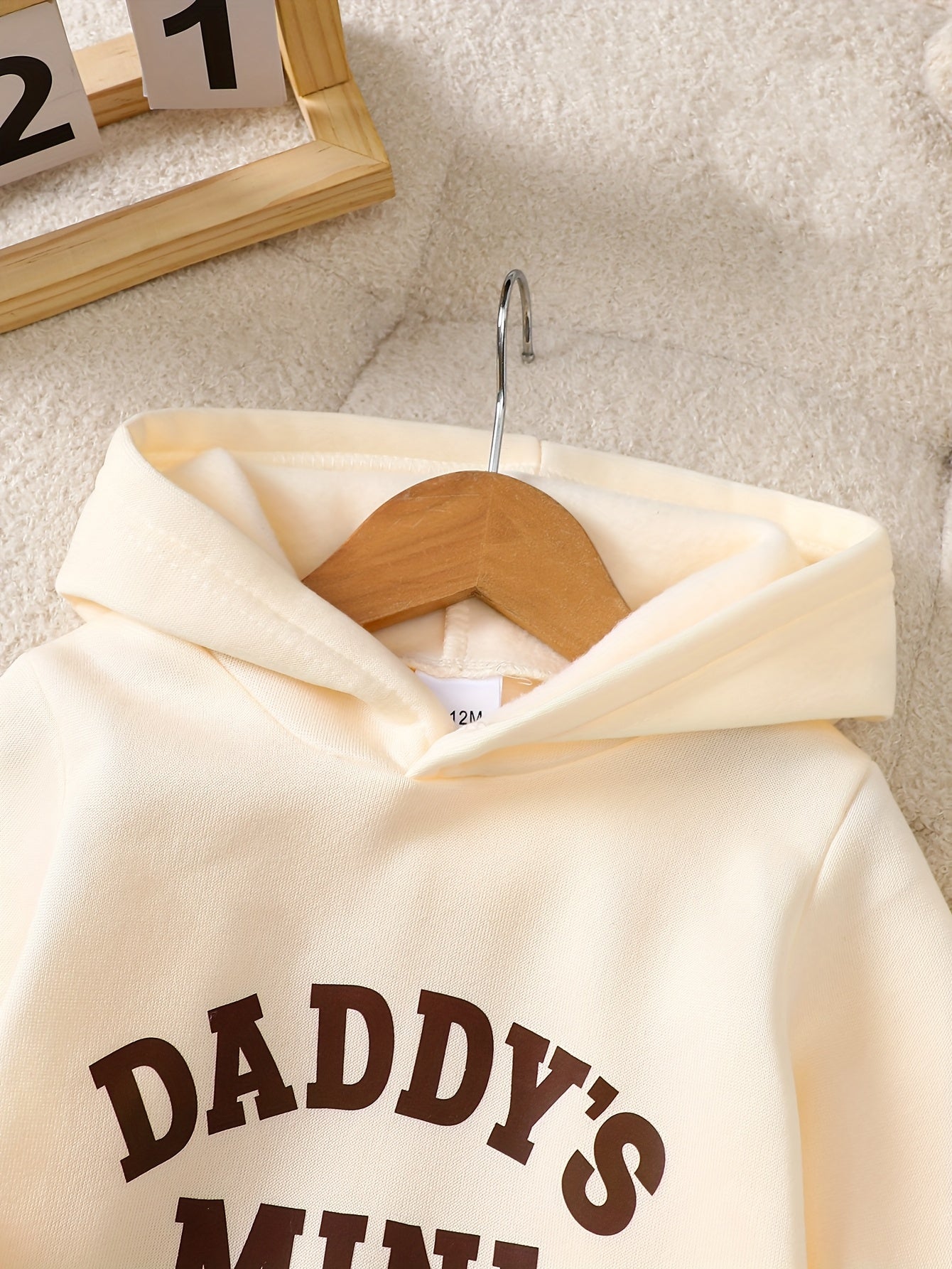 Baby Girl Fall Winter Hooded Fleece Sweatshirt and Pants Set