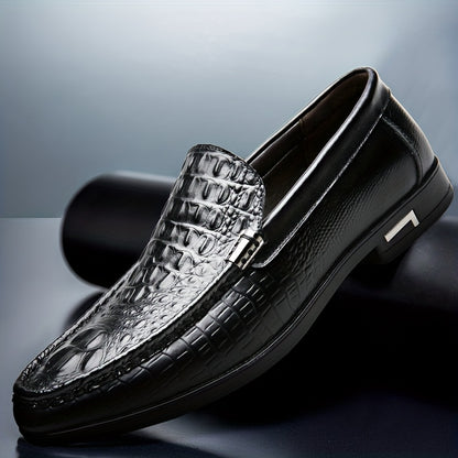 Men's Slip-On Business Casual Shoes - PU Upper, All-Season