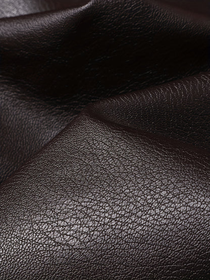 Men's Stylish Burgundy Jacket - Fall/Winter Trendy Stand Collar Biker Jacket with Multiple Zippered Pockets, Casual Design for Casual Attire, Fall Jacket | Modern Casual Jacket | Glossy Finish Jacket