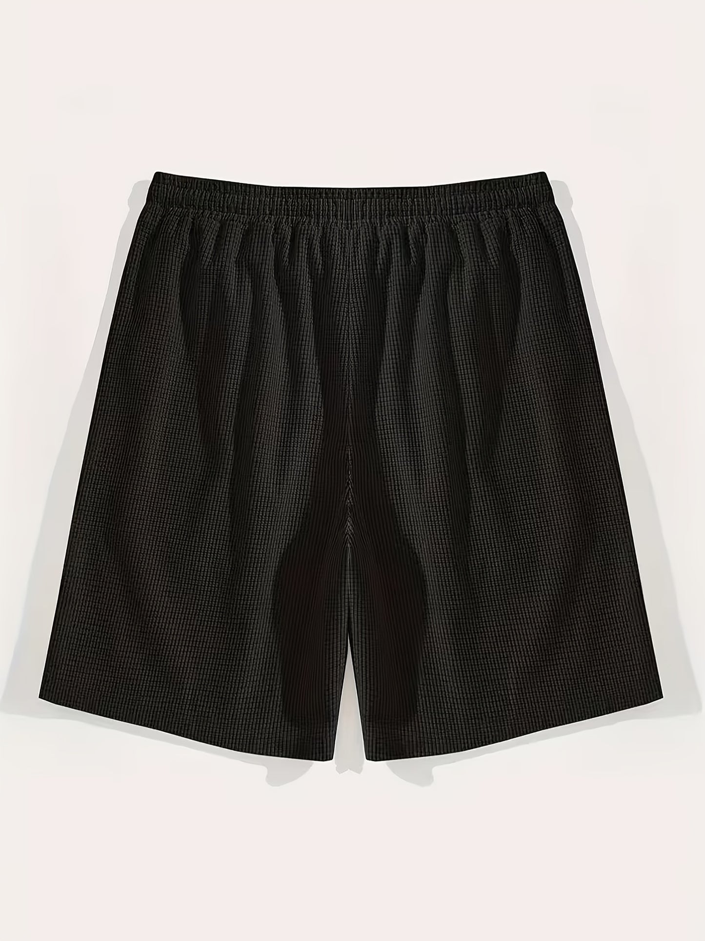 Men's Athletic Waffle Shorts with Drawstring Waist and Pockets