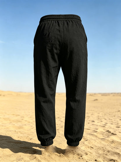 Men's Casual Linen Jogger Pants with Drawstring and Pockets