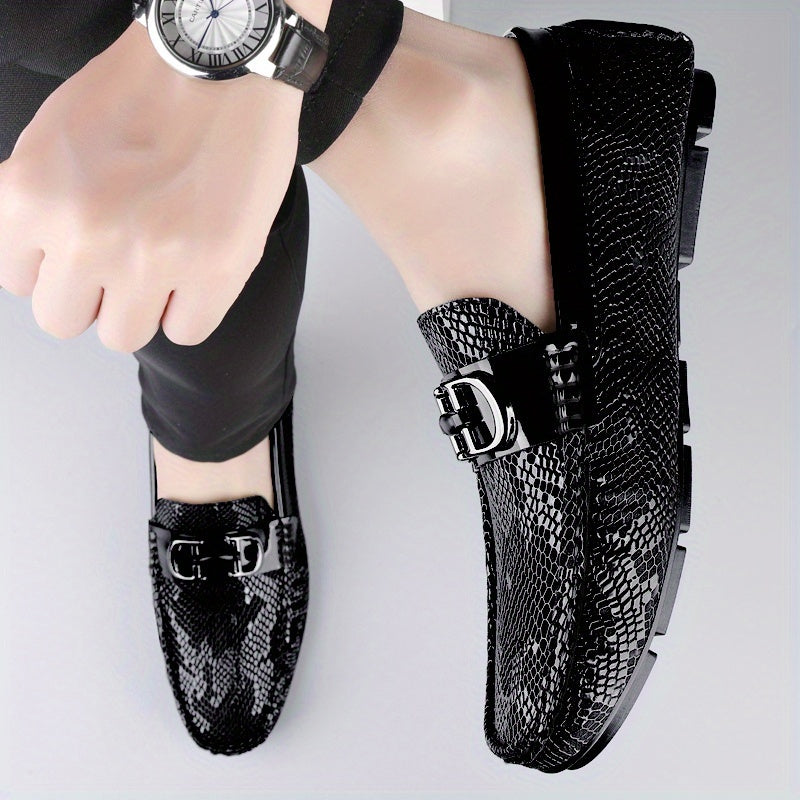 Men's Lightweight PU Leather Slip-On Loafers for All Seasons