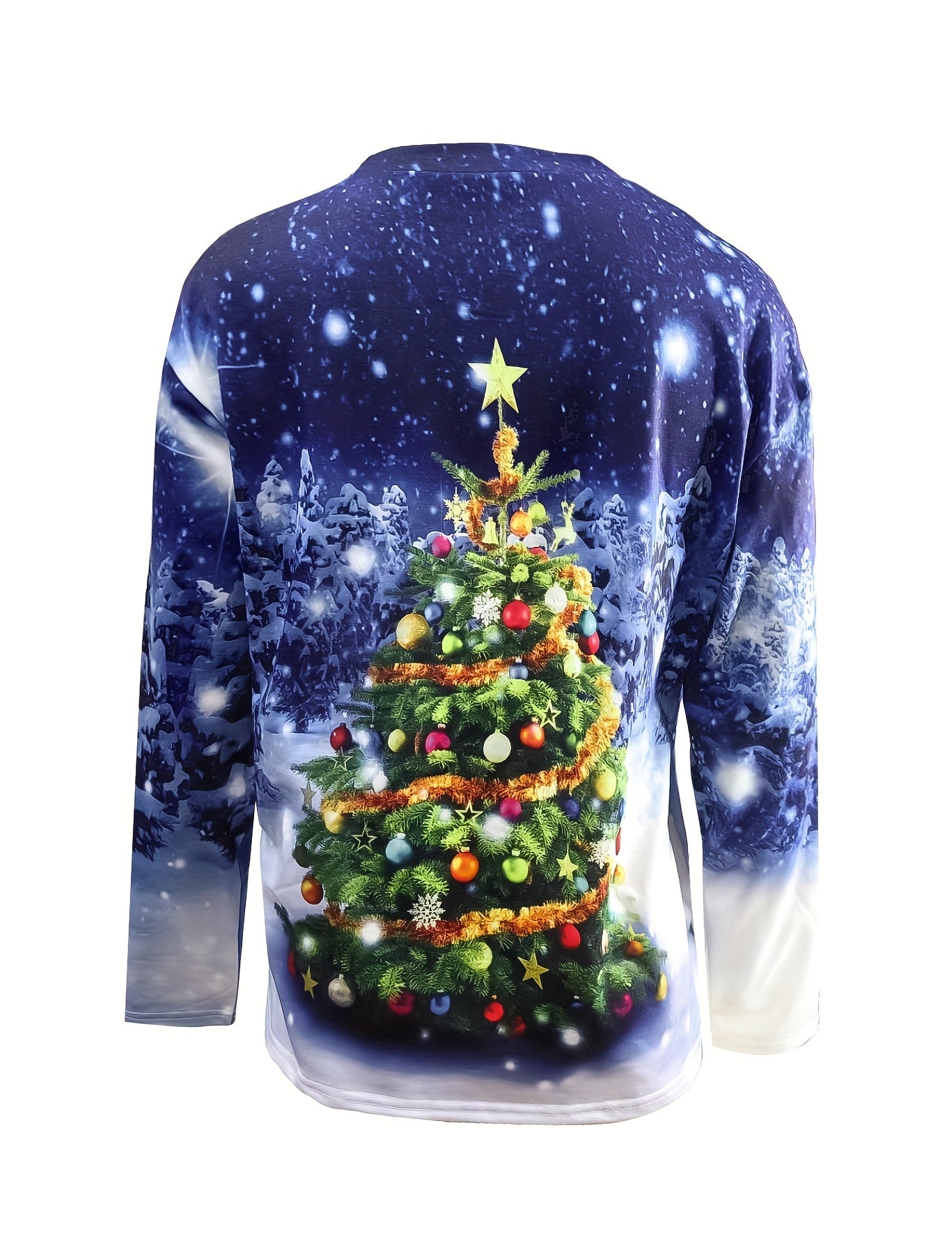 Christmas Tree Print Sweatshirt, Casual Long Sleeve Crew Neck Sweatshirt, Women's Clothing